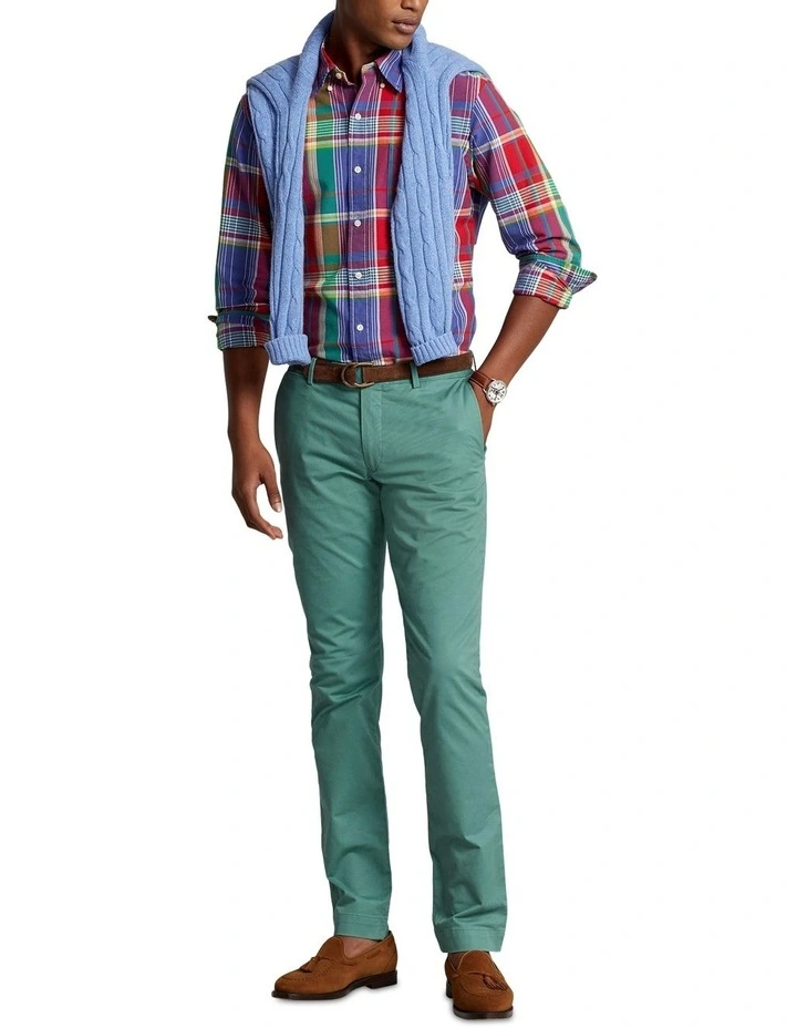 Stretch Slim Fit Chino Pant in Green image 3