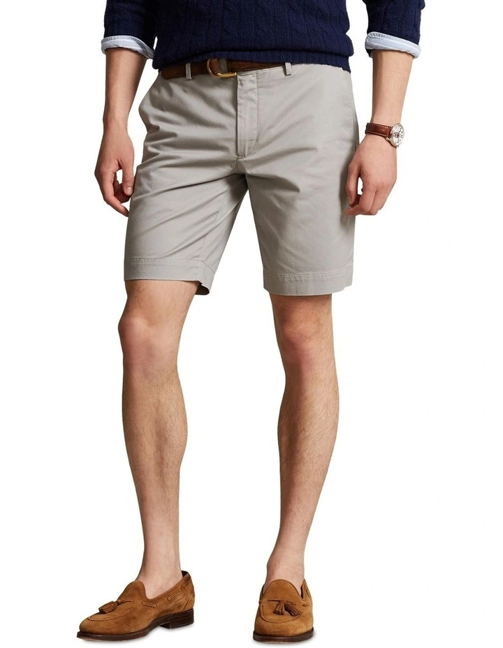 9-Inch Stretch Slim Fit Chino Short in Grey image 1