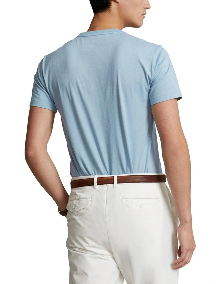 Custom Slim Fit Jersey Crewneck T-shirt in Blue image 2