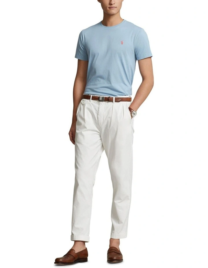 Custom Slim Fit Jersey Crewneck T-shirt in Blue image 3