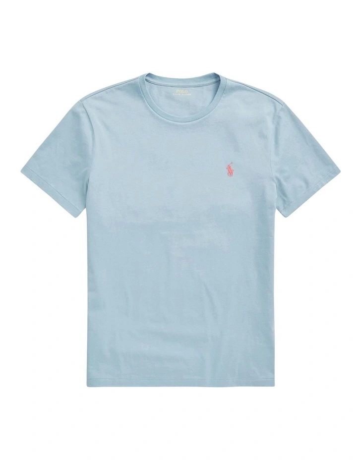 Custom Slim Fit Jersey Crewneck T-shirt in Blue image 4