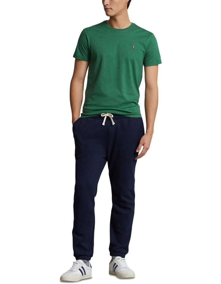 Custom Slim Fit Soft Cotton T-shirt in Green image 3