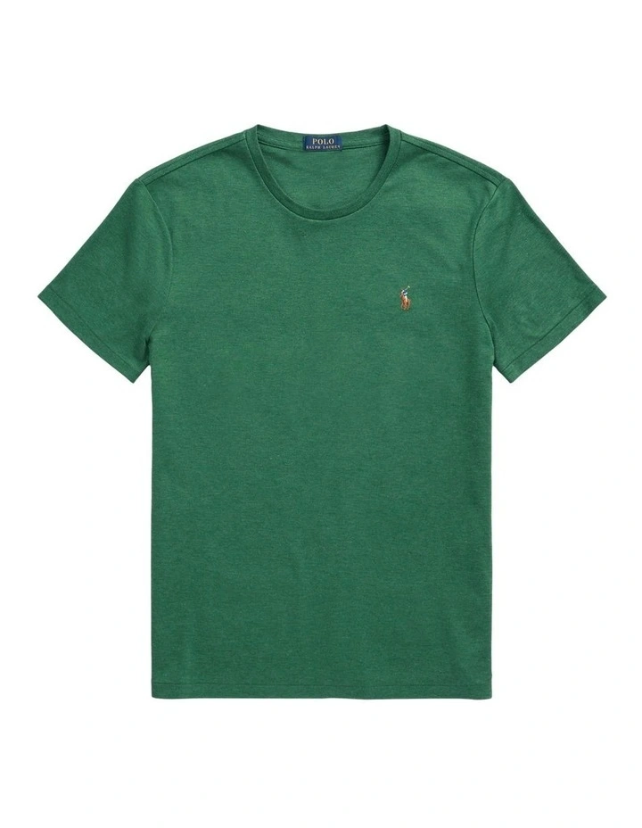 Custom Slim Fit Soft Cotton T-shirt in Green image 4