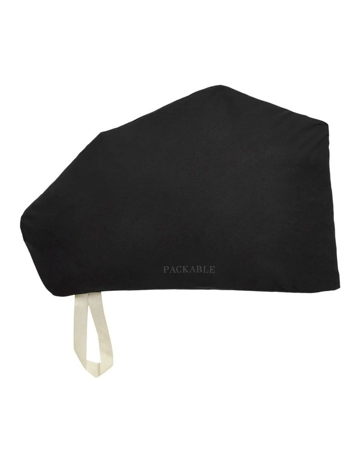 Packable Hooded Jacket in Black image 5