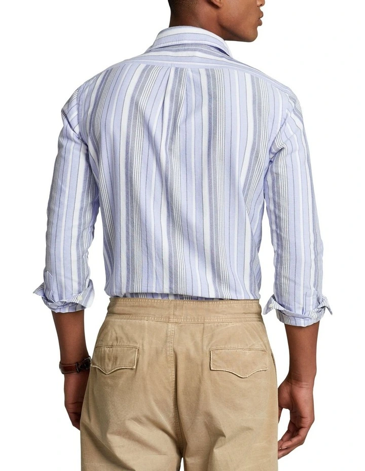 Classic Fit Striped Oxford Shirt in Assorted image 2