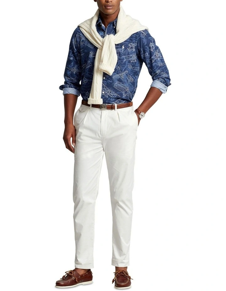 Classic Fit Aviation-Print Oxford Shirt in Assorted image 3