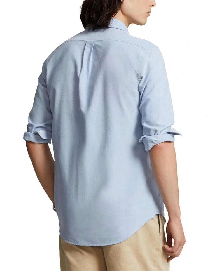 Classic Fit Polo Bear Oxford Shirt in Blue image 2