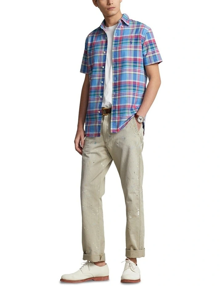 Classic Fit Plaid Oxford Shirt in Multi image 3