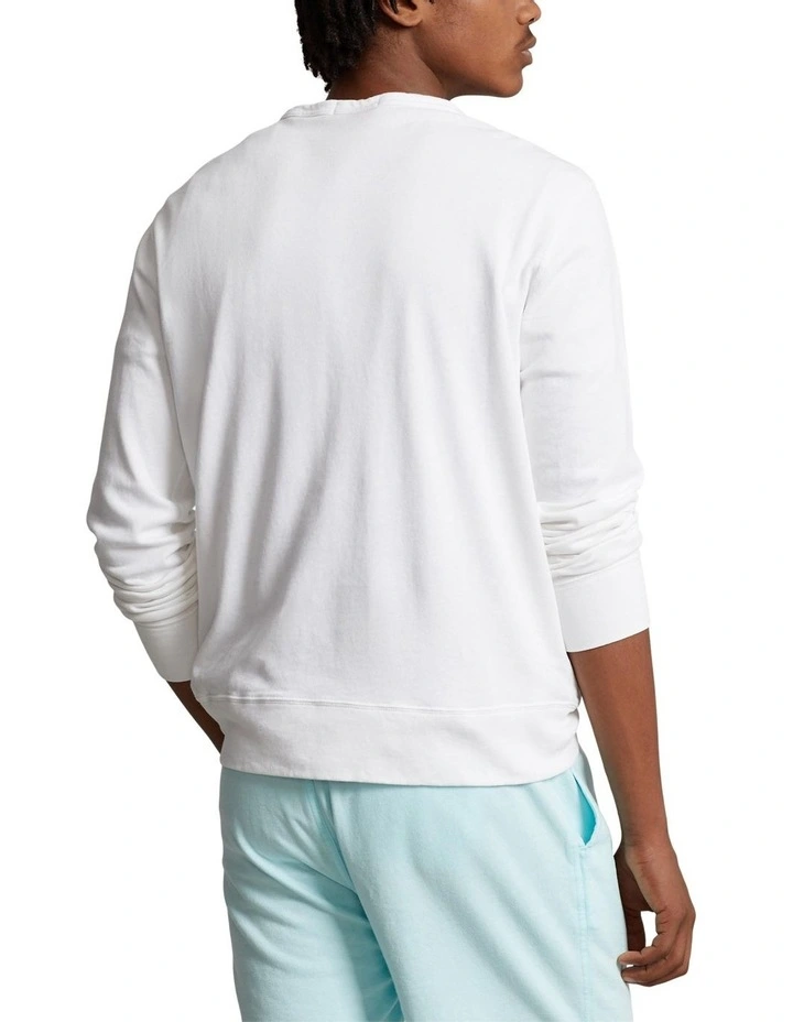 Spa Terry Sweatshirt in White image 2