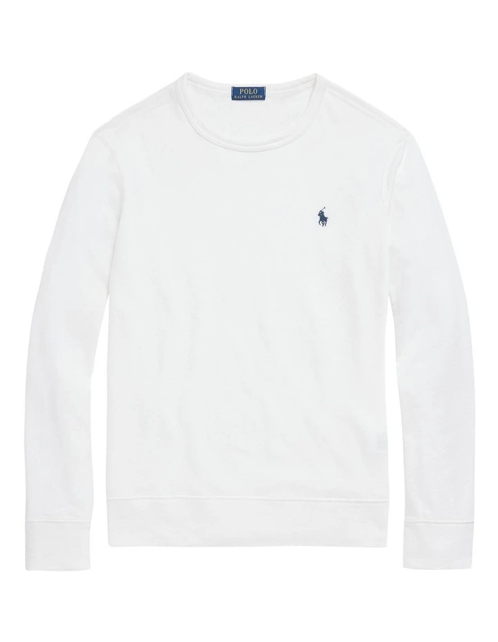 Spa Terry Sweatshirt in White image 4