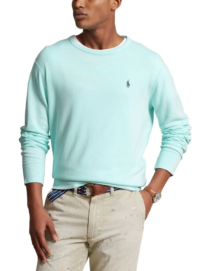 Spa Terry Sweatshirt in Aqua image 1