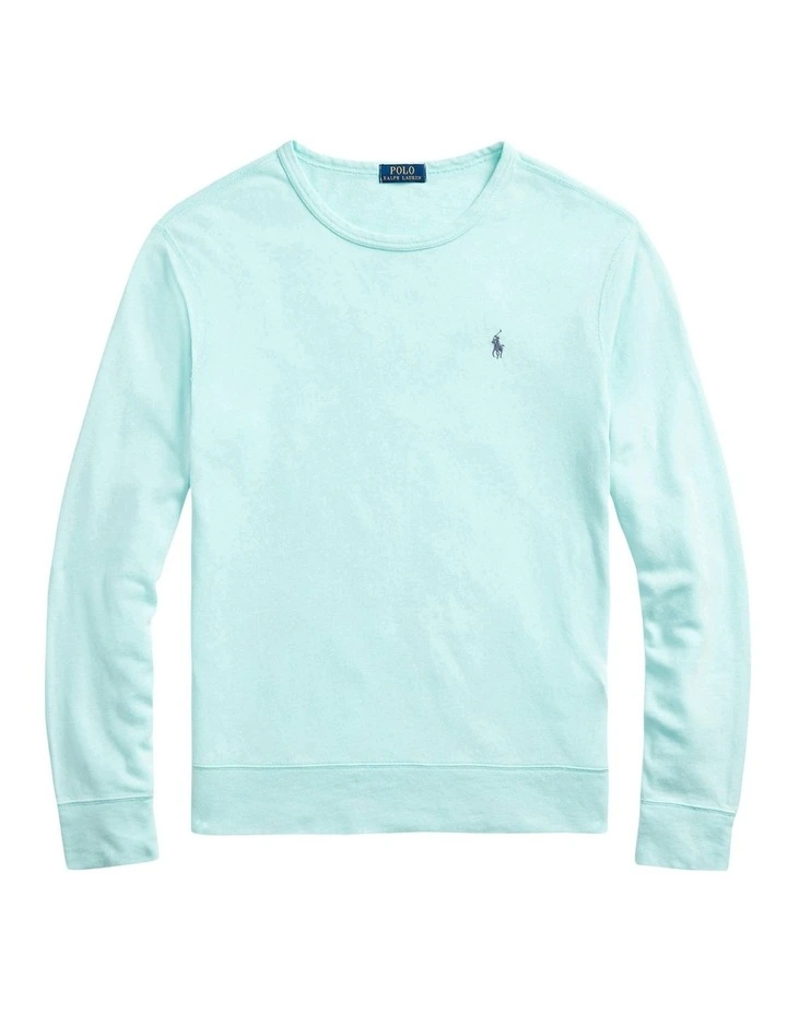 Spa Terry Sweatshirt in Aqua image 4