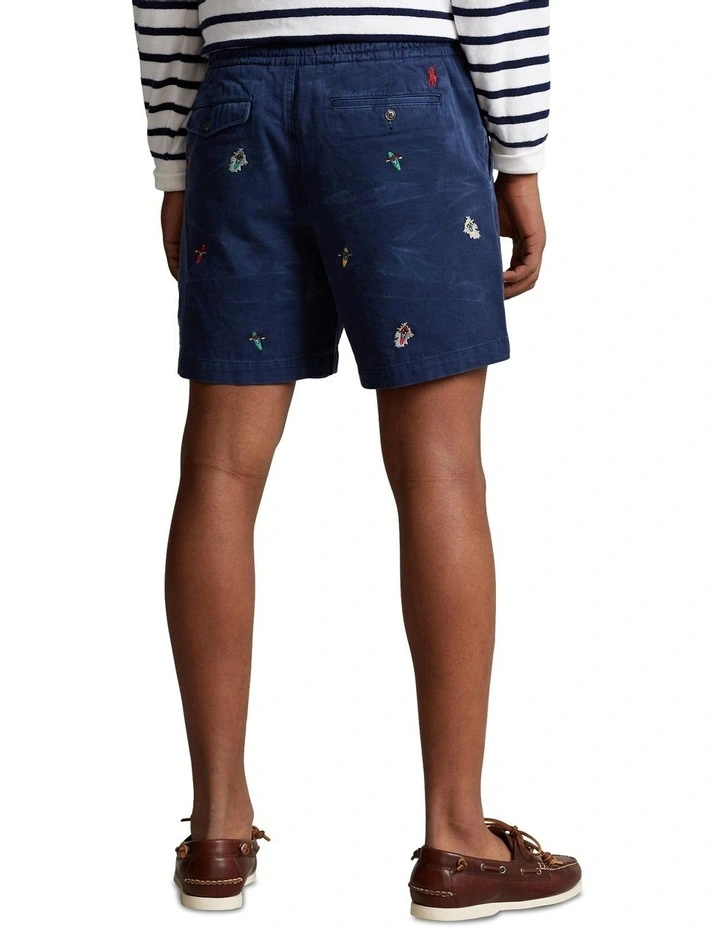 Prepster Embroidered Short 6-Inch in Navy image 2