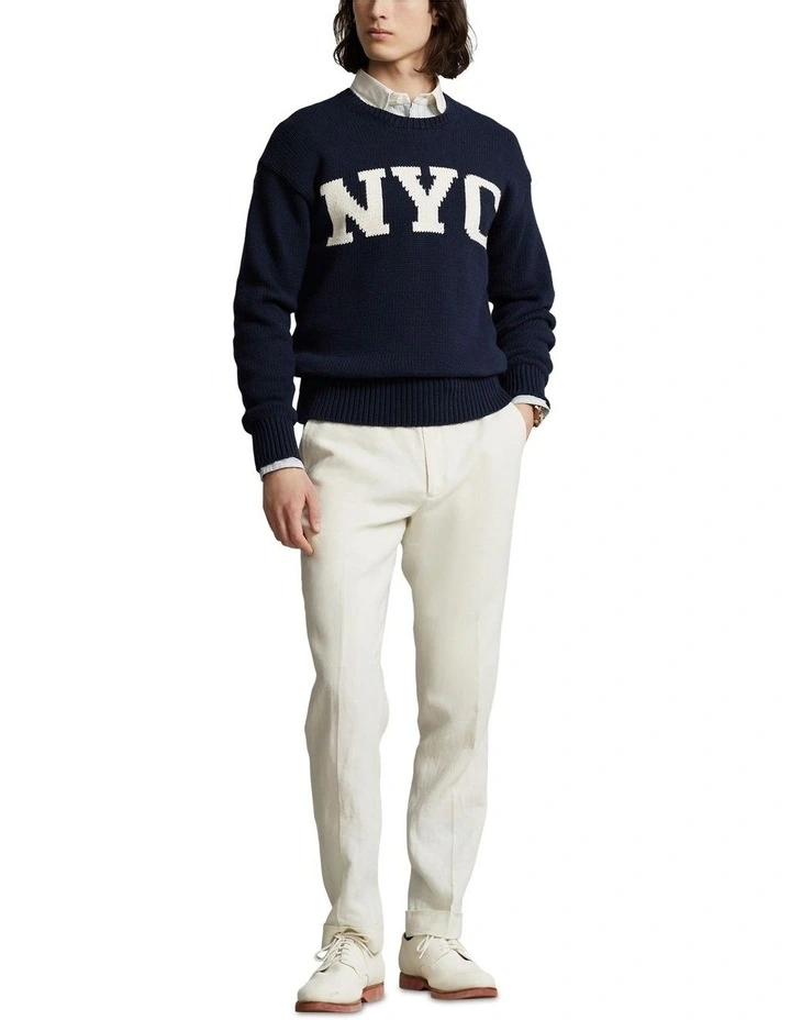 NYC Crewneck Sweater in Navy image 3