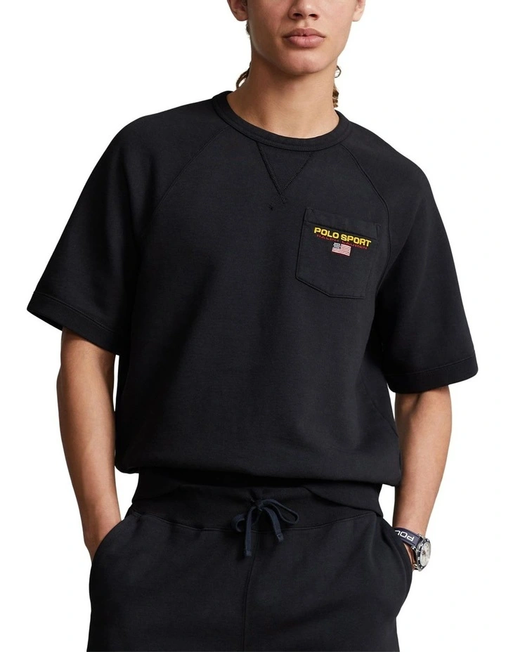 Polo Sport Short-Sleeve Sweatshirt in Black image 1