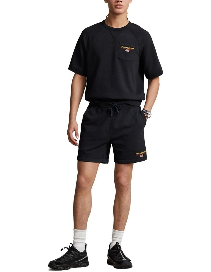 Polo Sport Short-Sleeve Sweatshirt in Black image 3