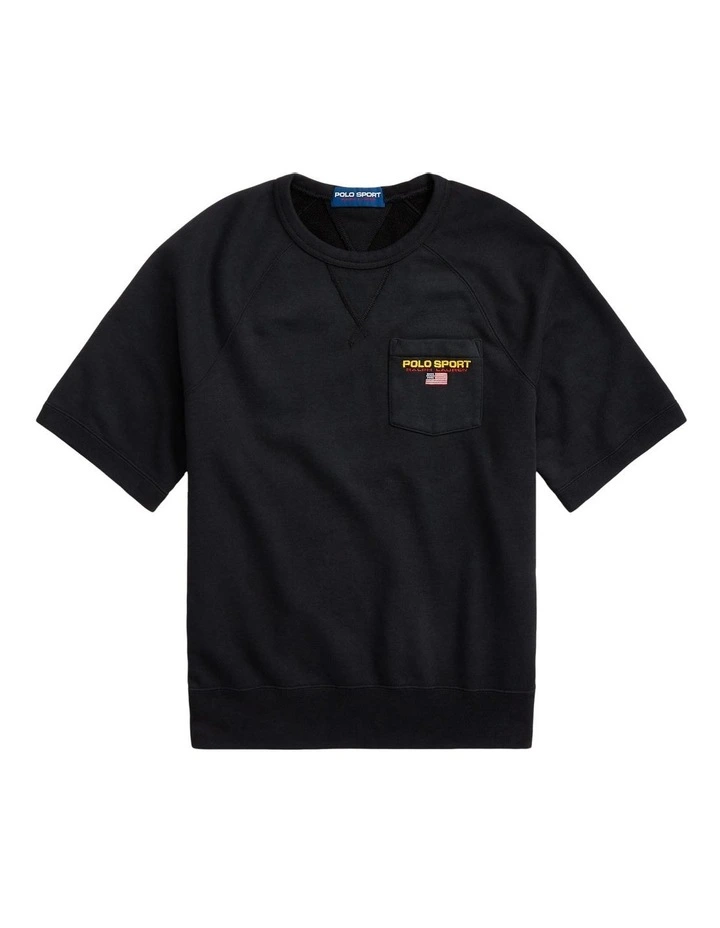 Polo Sport Short-Sleeve Sweatshirt in Black image 4
