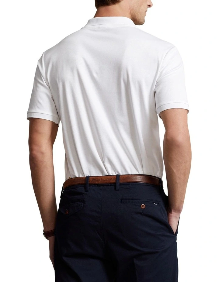 Custom Slim Fit Soft Cotton Polo Shirt in White image 2