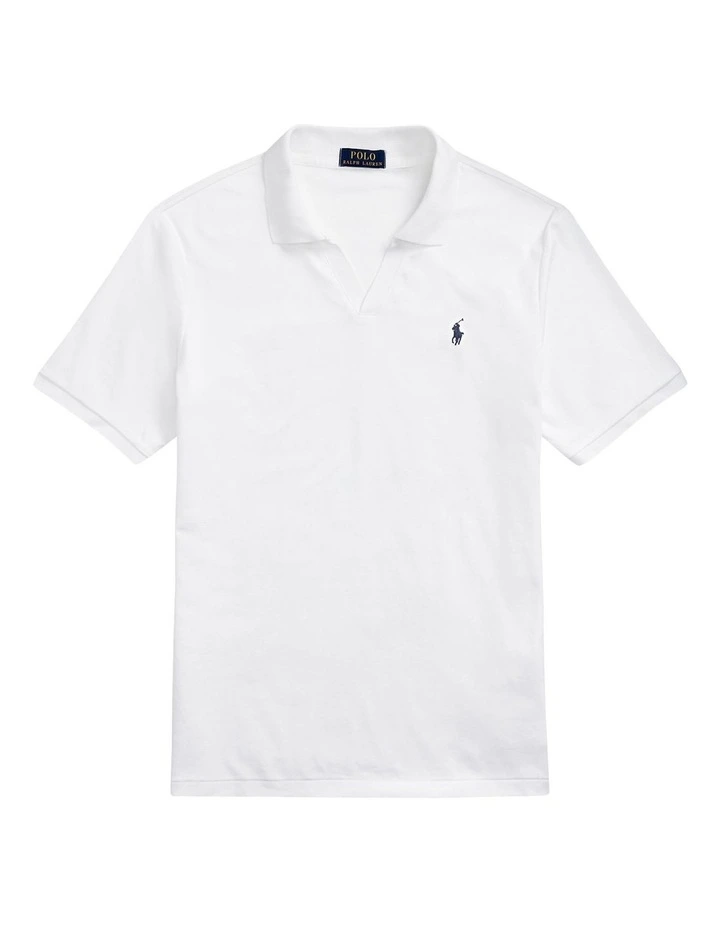 Custom Slim Fit Soft Cotton Polo Shirt in White image 4