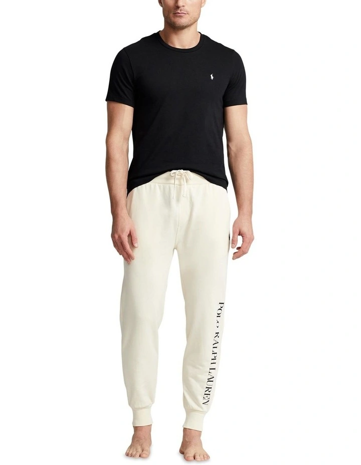 Cotton Jersey Sleep T-shirt in Black image 3