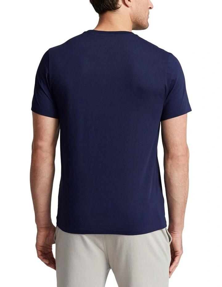 Cotton Jersey Sleep T-shirt in Navy image 2