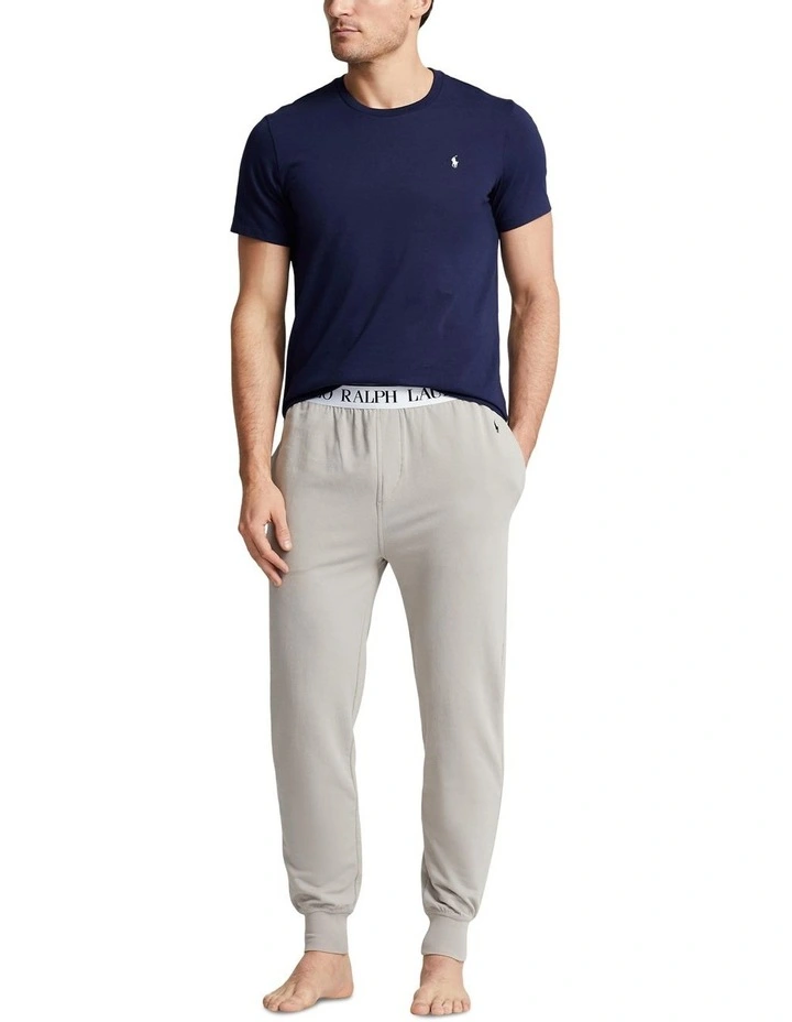 Cotton Jersey Sleep T-shirt in Navy image 3