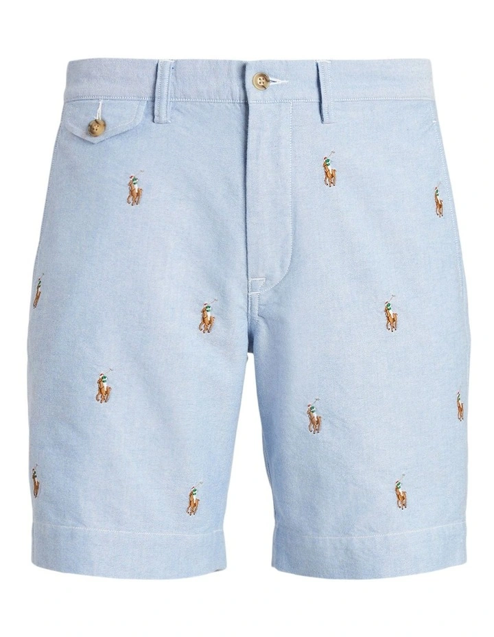 8-Inch Stretch Straight Fit Chino Short in Blue image 4