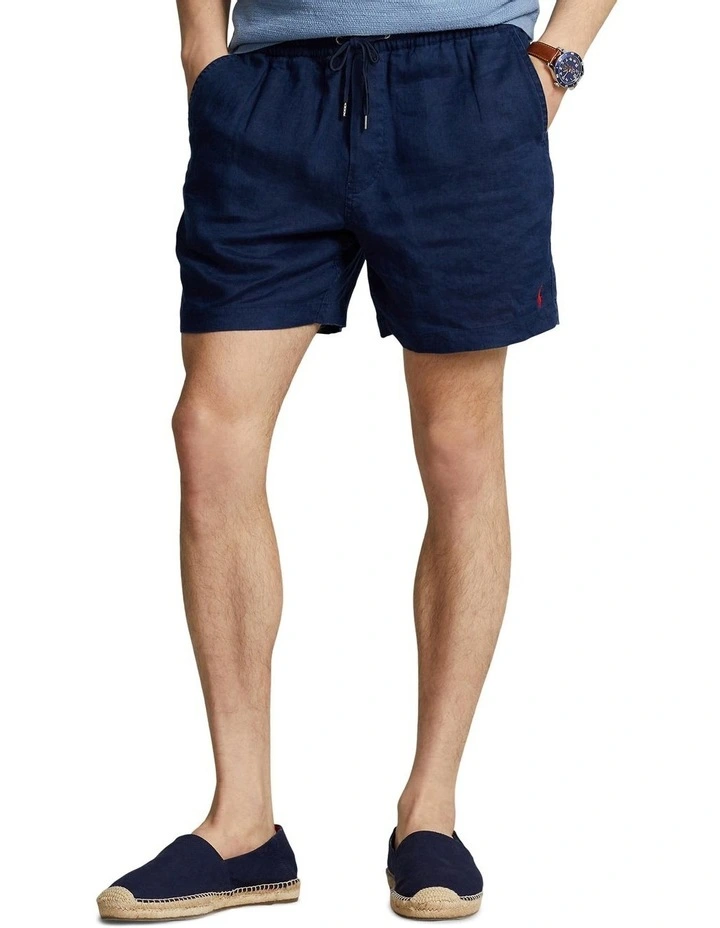 Prepster 6-Inch Linen Short in Navy image 1