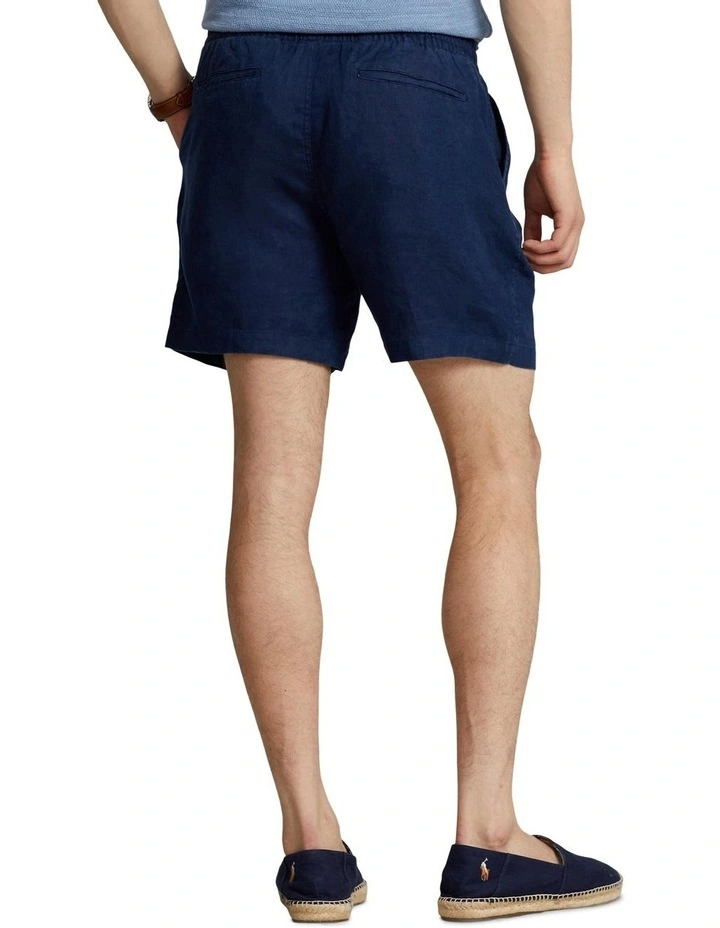Prepster 6-Inch Linen Short in Navy image 2