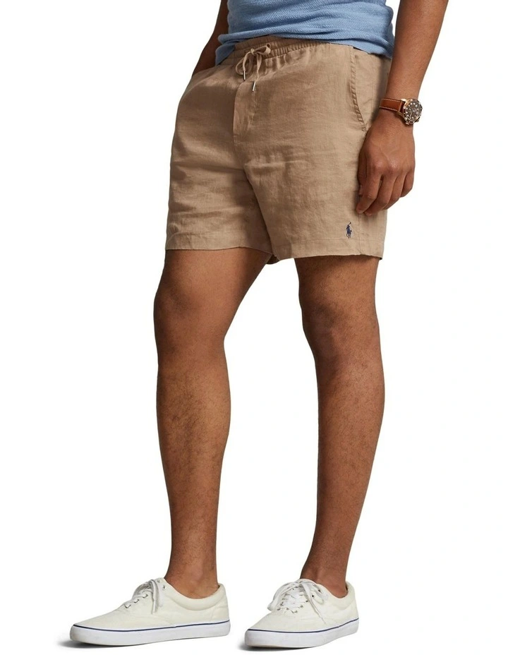 Prepster Linen 6-Inch Short in Beige image 1