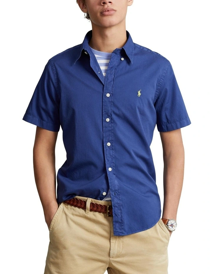 Classic Fit Twill Shirt in Blue image 1