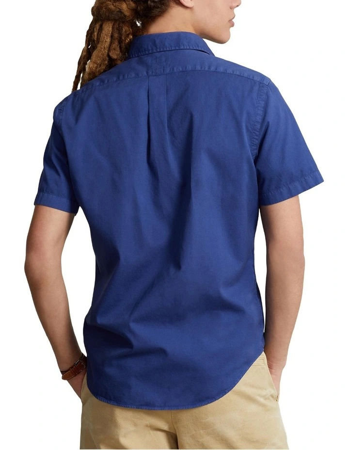 Classic Fit Twill Shirt in Blue image 2
