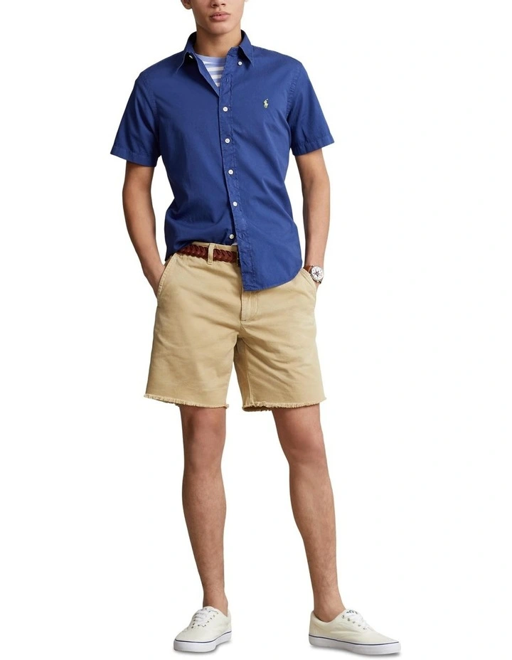 Classic Fit Twill Shirt in Blue image 3