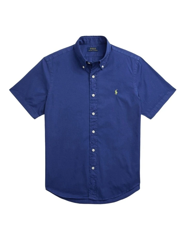 Classic Fit Twill Shirt in Blue image 4