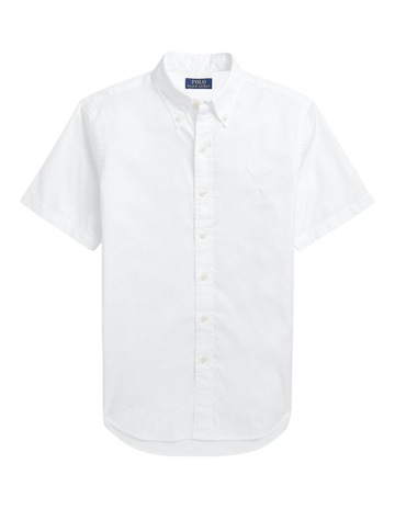 Polo Ralph Lauren Classic Fit Paint-Splatter Oxford Shirt in White