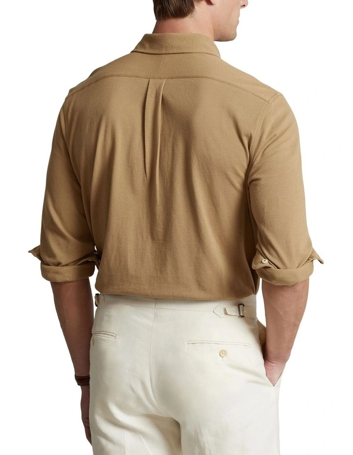 Featherweight Mesh Shirt in Beige image 2
