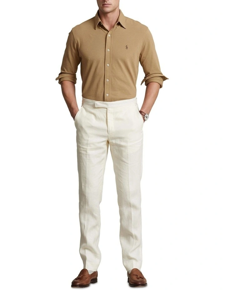 Featherweight Mesh Shirt in Beige image 3