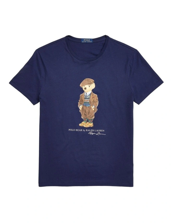 Polo Ralph Lauren Custom Slim Fit Polo Bear Jersey T-Shirt in Navy