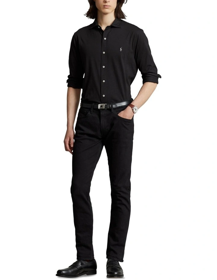 Jersey Shirt in Black image 3