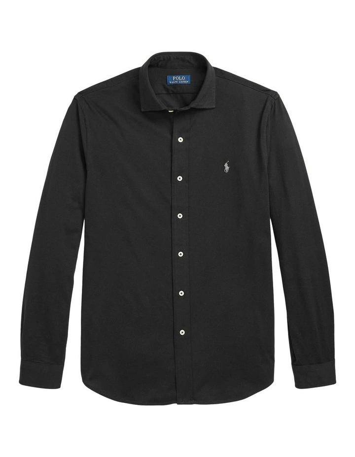 Jersey Shirt in Black image 4