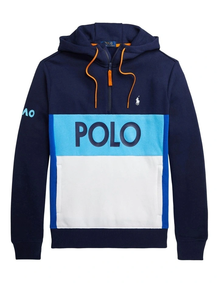 Australian Open Fleece Hoodie in Navy image 1