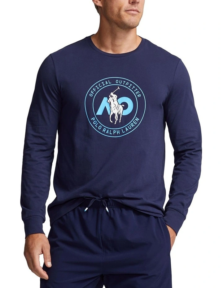 Australian Open Custom Slim Fit T-shirt in Navy image 1