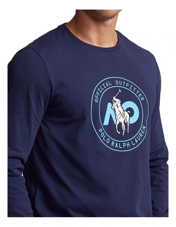 Australian Open Custom Slim Fit T-shirt in Navy image 5