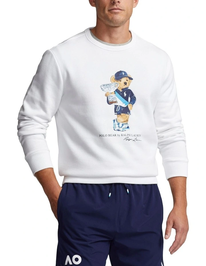 ★★POLO RALPH LAUREN★★ Australian Open Long Sleeve Sweats Polo Ralph Lauren Australian Open Polo Bear Sweatshirt in