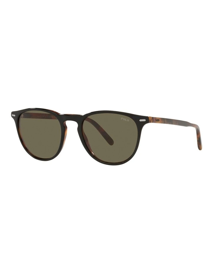 Panto Sunglasses in Black image 1