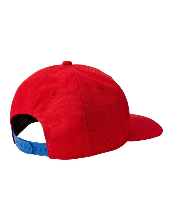 Logo Twill Ball Cap in Red image 2