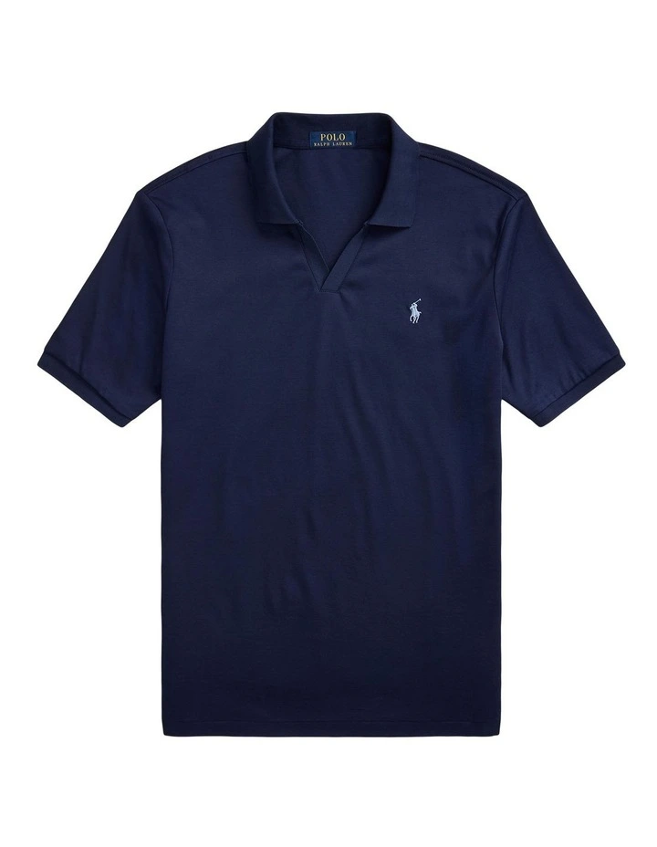 Polo Ralph Lauren Custom Slim Fit Soft Cotton Polo Shirt in Blue