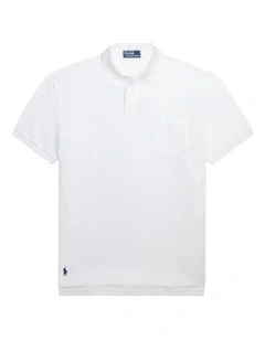 Big Fit Mesh Polo Shirt in White