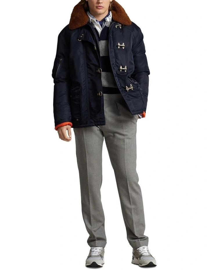 Rrl Shearling Coat RRL shearling collar down jacket