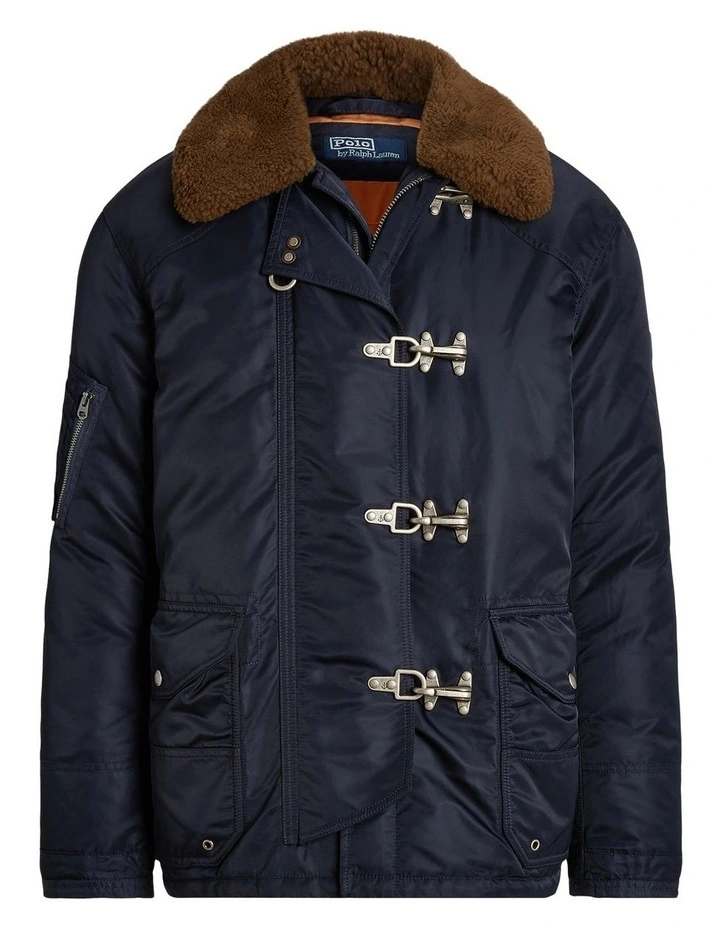 Polo Ralph Lauren Shearling-Collar Down Jacket in Blue | MYER